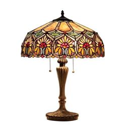 Tiffany-style Stined Glass Floral Table Lamp