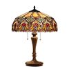 Image 1 : Tiffany-style Stined Glass Floral Table Lamp