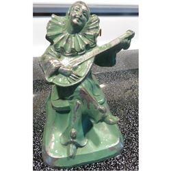 c.1932 J.B. Hirsch Co. Pierrot Playing Mandolin Statue