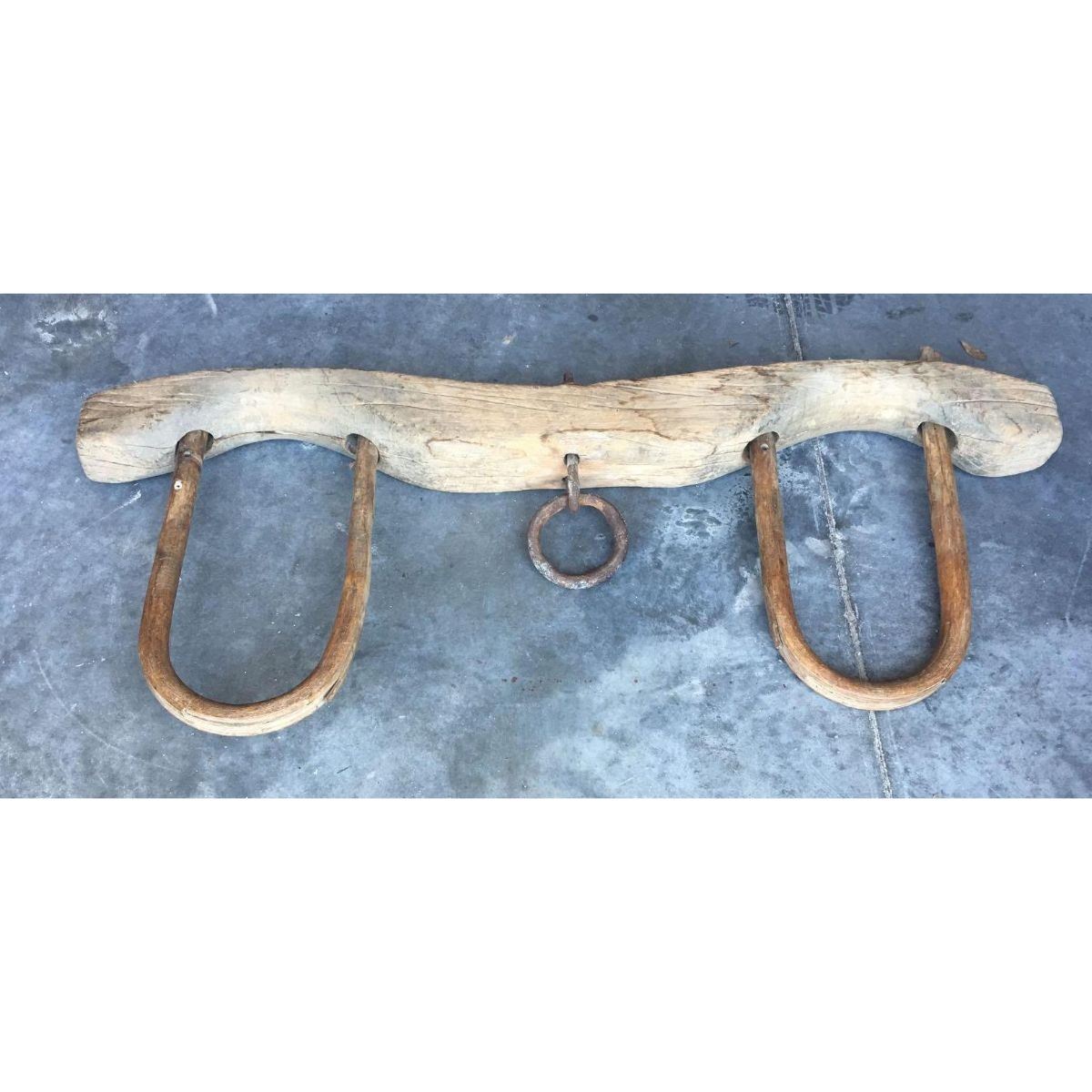 Antique 19thc Farming Tool, Wooden Oxen Yoke