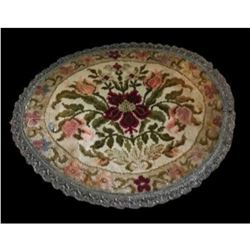Antique Victorian Belgian Brocade Doily