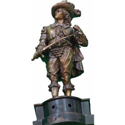 Magnificent, Monumental Signed Cast Metal Conquistador Statue