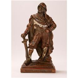 Vintage Signed Statue, Middle Eastern Arab Man
