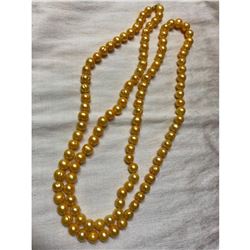 11-13mm South Sea Golden Yellow Pearl 50" Necklace, 14k Gold Clasp