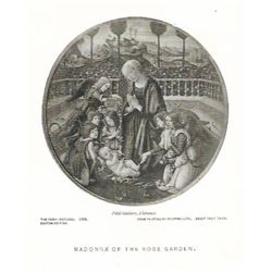 Vintage c1920â€™s Half-tone Print, #288 Madonna of the Rose Garden
