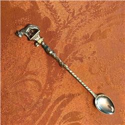 Vintage Italian Silver Collectible Souvenir Spoon, Romulus Remus, Capitoline Wolf
