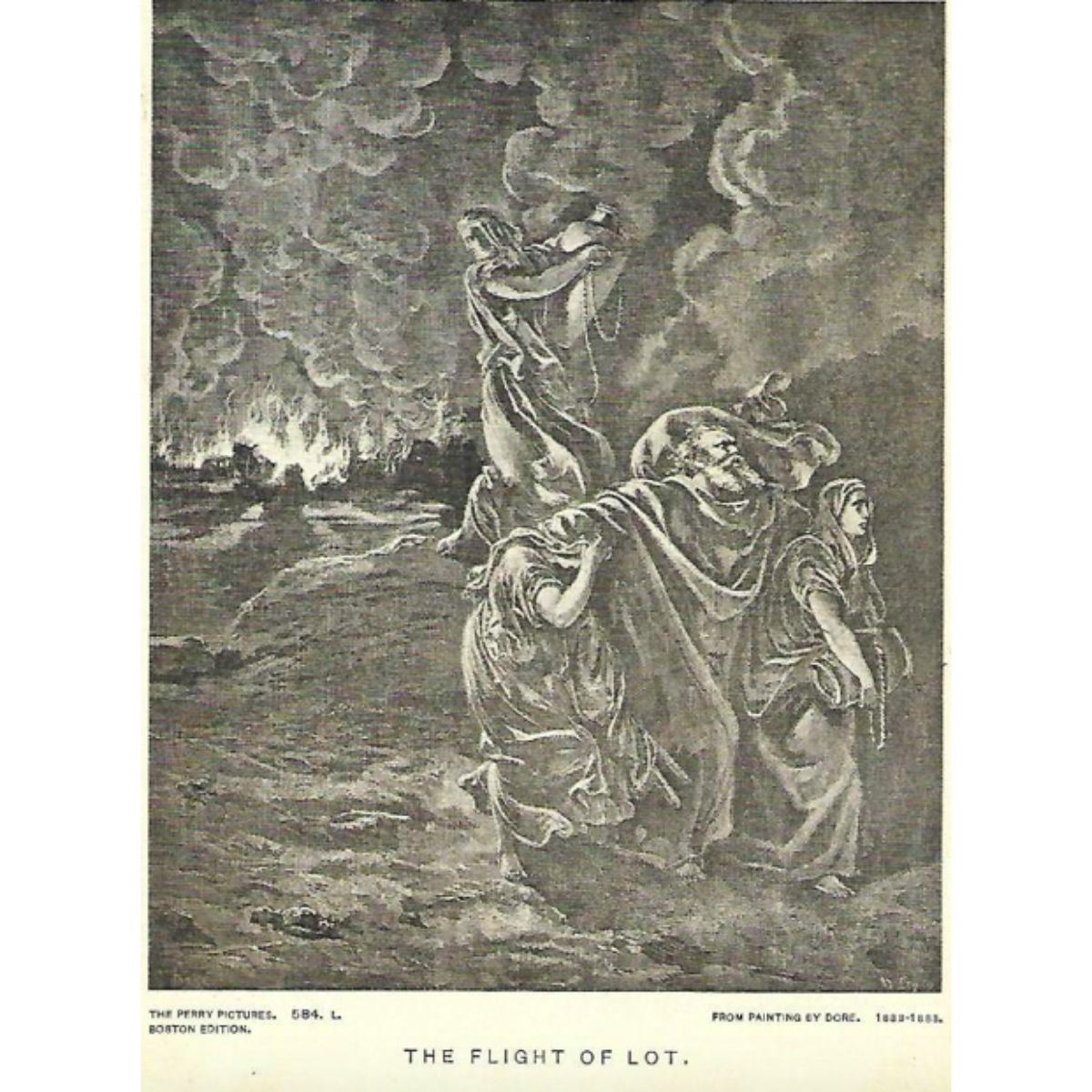 Vintage C19a S Half Tone Print 584l The Flight Of Lot