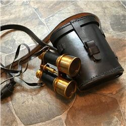 Civil War Style, Reenactor's Binoculars & Period Correct Leather Case