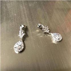Art Deco Style Swarovski Crystal Teardrop Earrings