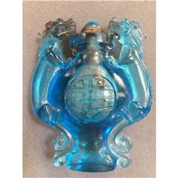 Chinese Carved Peking Glass Snuff Bottle