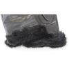 Image 2 : Black Leather Gloves with Ranch Mink Trim (size L - 8)