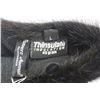 Image 3 : Black Leather Gloves with Ranch Mink Trim (size L - 8)