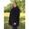 Image 1 : Mink & Leather Reversible Coat - Black Sheared Mink