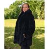 Image 2 : Mink & Leather Reversible Coat - Black Sheared Mink
