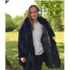 Image 3 : Mink & Leather Reversible Coat - Black Sheared Mink