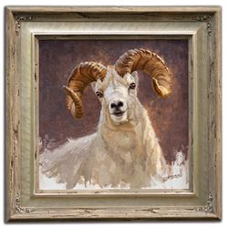 Original Oil Painting "Alaskan Dall Portrait" By Chip Brock