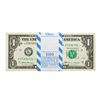 Image 1 : Pack of (100) Consecutive 2017 $1 Federal Reserve STAR Notes Dallas