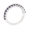Image 4 : 14KT White Gold 1.00 ctw Sapphire Ring