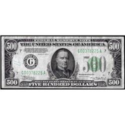 1934A $500 Federal Reserve Note Chicago