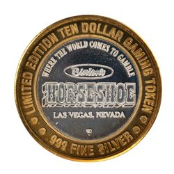.999 Fine Silver Horseshoe Las Vegas, Nevada $10 Limited Edition Gaming Token