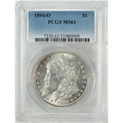 1894-O $1 Morgan Silver Dollar Coin PCGS MS61