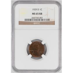 1929-D Lincoln Wheat Cent Coin NGC MS65RB