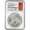 Image 1 : 1996 $1 American Silver Eagle Coin Mint Error Minor Rev Struck Thru NGC MS69
