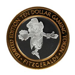 .999 Silver Fitzgeralds Casino & Hotel Las Vegas, NV $20 Limited Edition Gaming Token