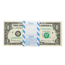 Pack of (100) Consecutive 2017 $1 Federal Reserve STAR Notes Richmond