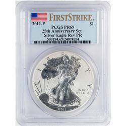 2011-P $1 Reverse Proof American Silver Eagle Coin PCGS PR69 First Strike