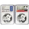 Image 1 : Lot of (2) 2019 China 10 Yuan Silver Panda Coins NGC MS70 Early Releases