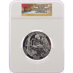 2017 Ozark Riverways ATB 5oz Silver Quarter Coin NGC MS68 DPL from Mint Sealed
