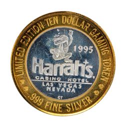 .999 Fine Silver Harrah's Casino Las Vegas, Nevada $10 Limited Edition Gaming Token