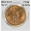 Image 1 : 1908 No Motto $20 St. Gaudens Double Eagle Gold Coin