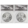 Image 1 : Lot of (2) 2012 $1 American Silver Eagle Coins ANACS MS70 First Strike