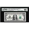 Image 1 : 1995 $1 Federal Reserve Note PMG Gem Uncirculated 66EPQ Dual Courtesy Autographs
