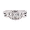 Image 2 : 10KT White Gold 0.60 ctw Diamond Wedding Set