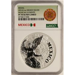 2016 Mexican Elements Mexico Silver Medal NGC PF70 Ultra Cameo