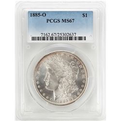 1885-O $1 Morgan Silver Dollar Coin PCGS MS67