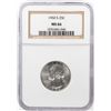 Image 1 : 1950-S Washington Quarter Coin NGC MS66