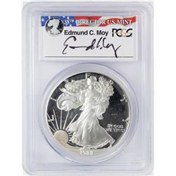 1988-S $1 Proof American Silver Eagle Coin PCGS PR69DCAM Moy Signature