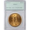 Image 1 : 1927 $20 St. Gaudens Double Eagle Gold Coin PCGS MS62 Green Rattler Holder