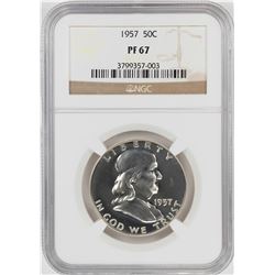 1957 Proof Franklin Half Dollar Coin NGC PF67