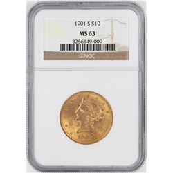 1901-S $10 Liberty Head Eagle Gold Coin NGC MS63