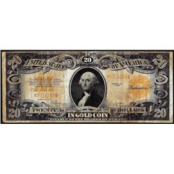 1922 $20 Gold Certificate Note