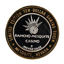 .999 Silver Rancho Mesquite Casino Nevada $10 Casino Limited Edition Gaming Token