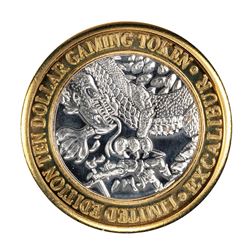 .999 Fine Silver Excalibur Las Vegas, Nevada $10 Limited Edition Gaming Token