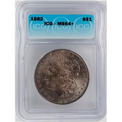 1882 $1 Morgan Silver Dollar Coin ICG MS64+