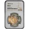 Image 1 : 1884-CC $1 Morgan Silver Dollar Coin NGC MS63 Amazing Toning