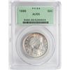 Image 1 : 1898 Barber Half Dollar Coin PCGS AU55 Old Green Holder